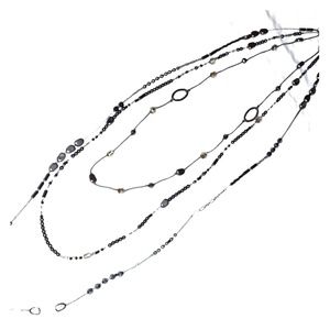 Sterling silver and beaded necklace